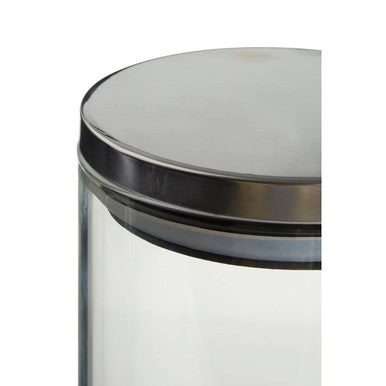 Glass Storage Jar with Silver Lid 1600ml