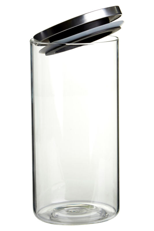 Glass Storage Jar with Silver Lid 1300ml