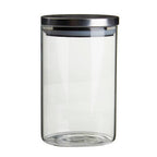 Glass Storage Jar with Silver Lid 990ml