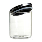 Glass Storage Jar with Silver Lid 700ml