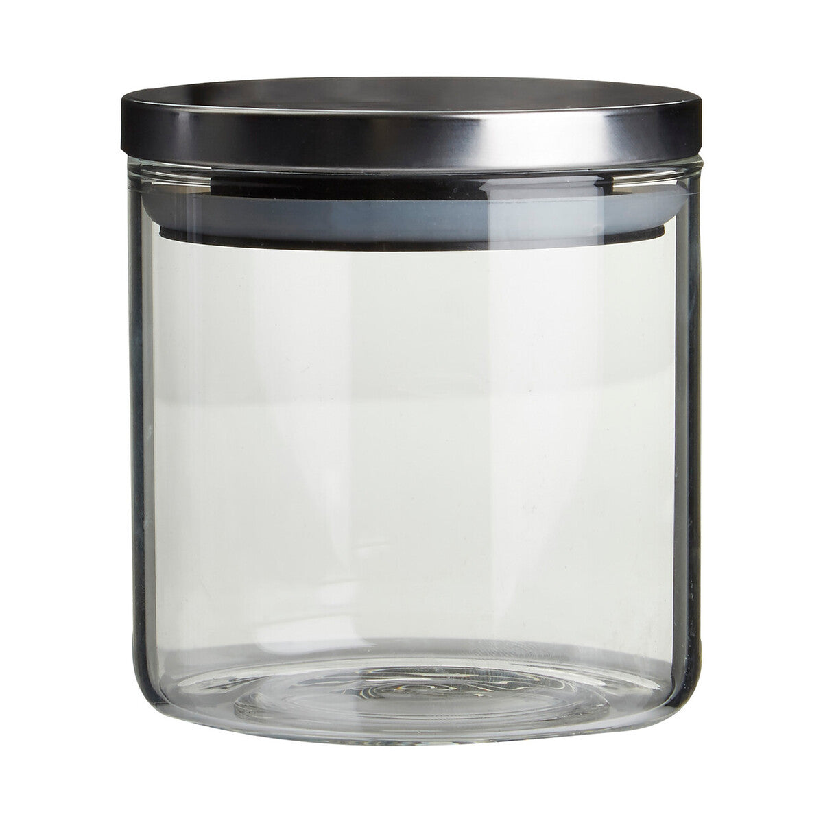 Glass Storage Jar with Silver Lid 550ml