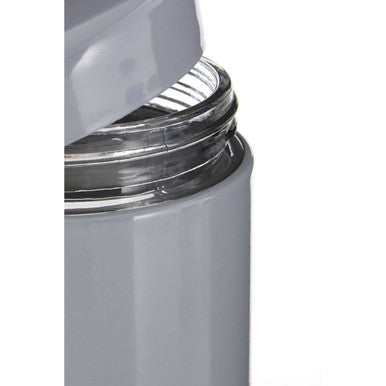 Grey Steel and Glass Storage Jar 800ml