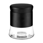 Black Steel and Glass Storage Jar 800ml