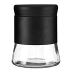 Black Steel and Glass Storage Jar 800ml