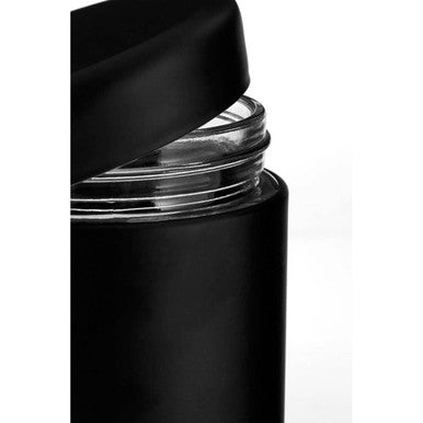 Black Steel and Glass Storage Jar 800ml