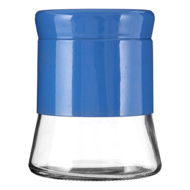 Blue Steel Wrap Glass Storage Jar 800ml