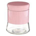 Pink Steel and Glass Storage Jar 800ml