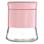 Pink Steel and Glass Storage Jar 800ml