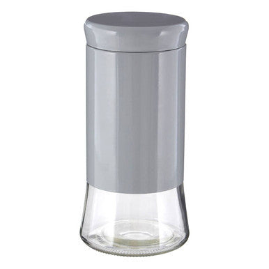 Grey Steel and Glass Storage Jar 1500ml