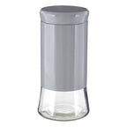 Grey Steel and Glass Storage Jar 1500ml