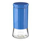 Blue Stainless Steel and Glass Storage Jar 1500ml