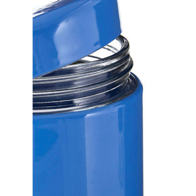 Blue Stainless Steel and Glass Storage Jar 1500ml