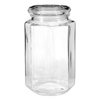 Hexagonal Glass Storage Jar 1040ml