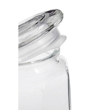 Hexagonal Glass Storage Jar 1040ml