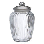 Ribbed Glass Storage Jar - 2280ml