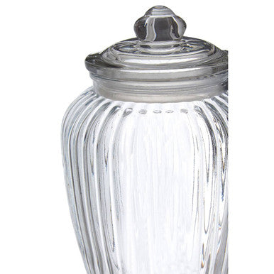 Ribbed Glass Storage Jar - 2280ml