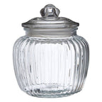 Ribbed Glass Storage Jar 1300ml