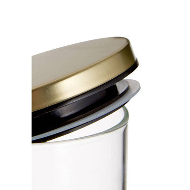 Glass Storage Jar with Gold Lid 1300ml