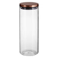 Glass Storage Jar with Rose Gold Lid 1600ml