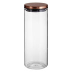 Glass Storage Jar with Rose Gold Lid 1600ml