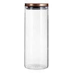 Glass Storage Jar with Rose Gold Lid 1600ml