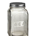 Set of Three Glass Jars With Silver Lids