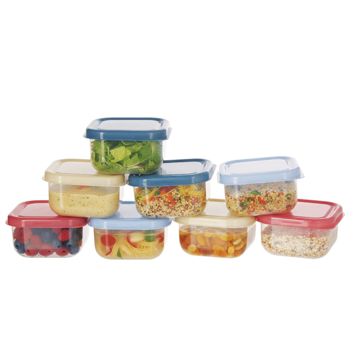 Set of 8 Multicolour Mini Storage Containers
