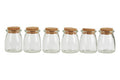 Set of 6 Round Glass Jars