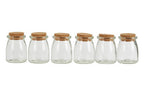 Set of 6 Round Glass Jars