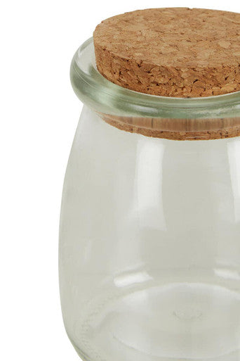Set of 6 Round Glass Jars
