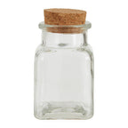 Set of 6 Square Small Glass Jars