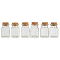 Set of 6 Square Small Glass Jars
