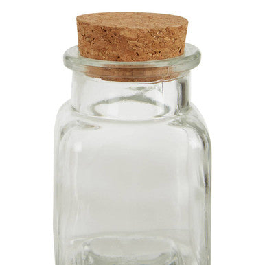 Set of 6 Square Small Glass Jars