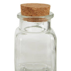 Set of 6 Square Small Glass Jars