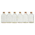 Set of 6 Round Glass Bottles