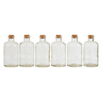 Set of 6 Round Glass Bottles