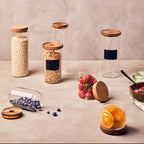 Glass Jar with Acacia wood Lid 1600ml