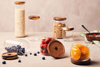 Glass Jar with Acacia wood Lid 1600ml