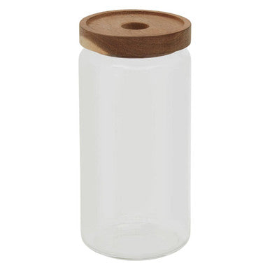 Glass Storage Jar with Acacia Wood Lid 1000ml