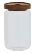 Glass Storage Jar with Acacia Wood Lid 800ml