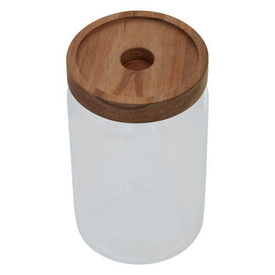 Glass Storage Jar with Acacia Wood Lid 800ml