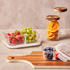 Glass Storage Jar with Acacia Wood Lid 800ml