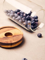 Glass Storage Jar with Acacia Wood Lid 800ml