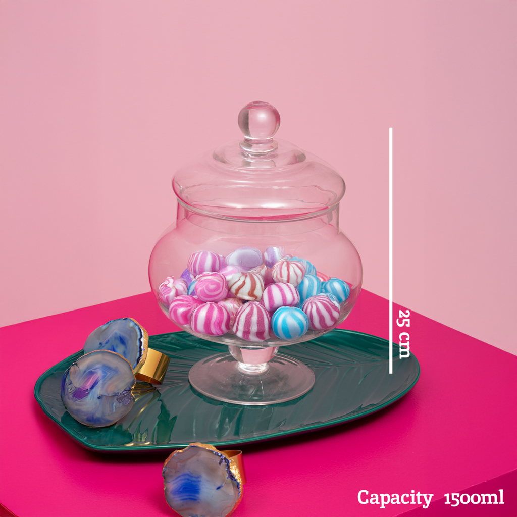 Clear Glass Candy Small Storage Jar