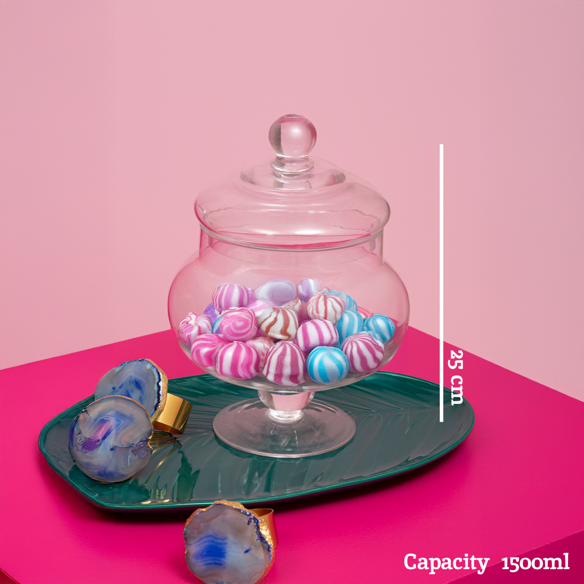 Clear Glass Candy Small Storage Jar