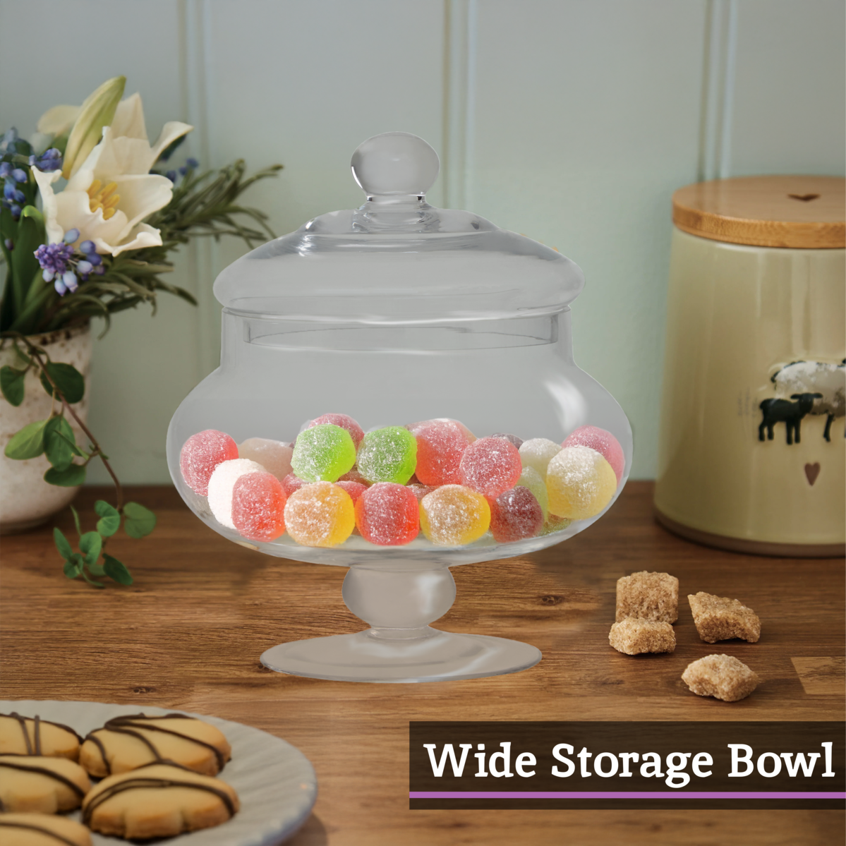Clear Glass Candy Small Storage Jar