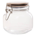 Square 800Ml Glass Jar With Champagne Lid