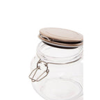 Square 800Ml Glass Jar With Champagne Lid
