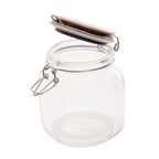 Square 1050Ml Glass Jar With Champagne Lid