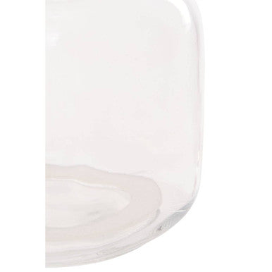 Square 1050Ml Glass Jar With Champagne Lid